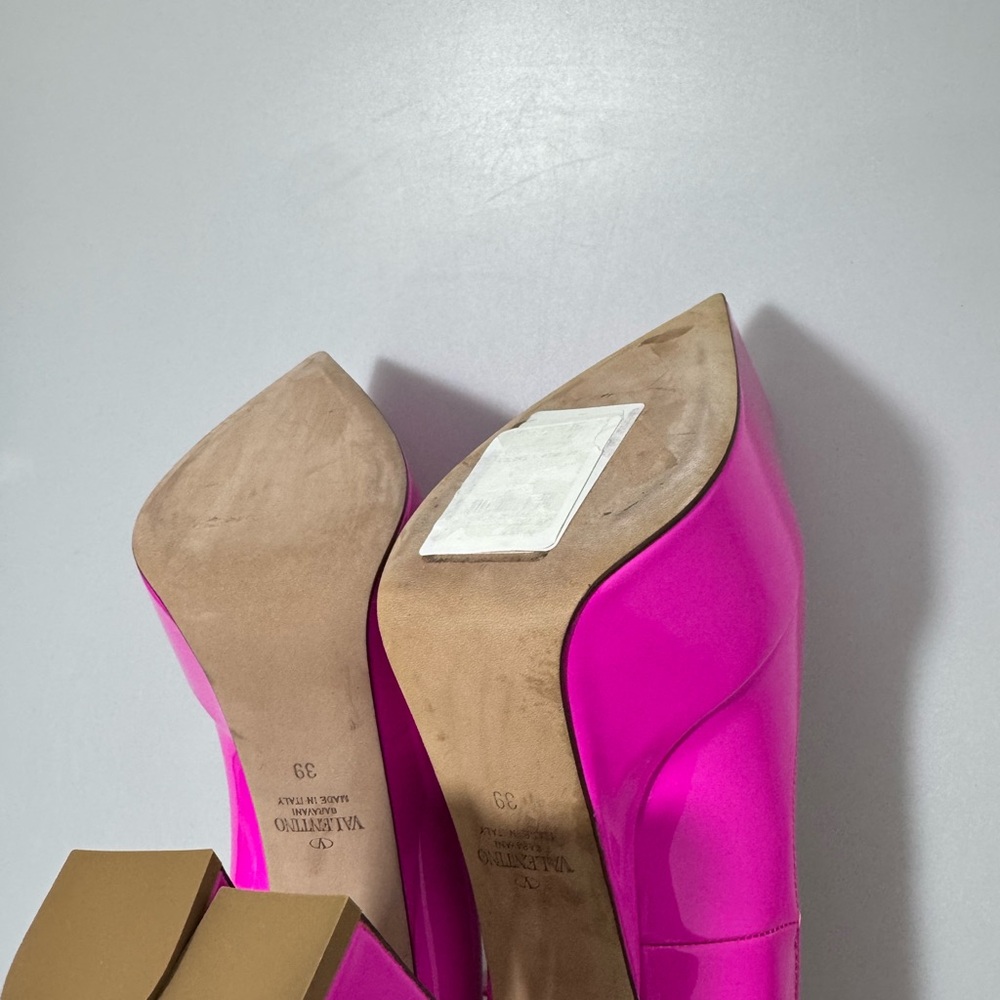 Valentino Garavani Pink Tan-Go Platform Heels Women’s Size EU 39/US 9 - Picture 7 of 10